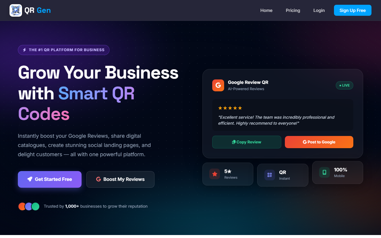 QR Generator Platform